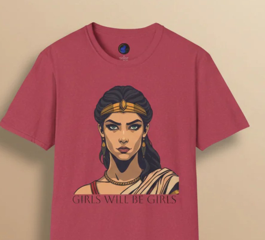 Artemisia warrior queen tee flat lay