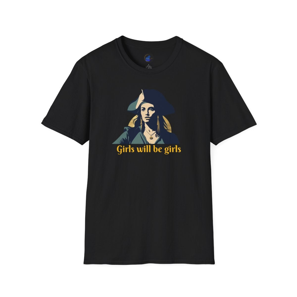 Grace O'Malley pirate queen tee flat lay
